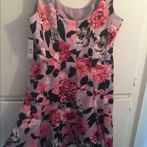 Nine West Floral Print Sleeveless Dress
